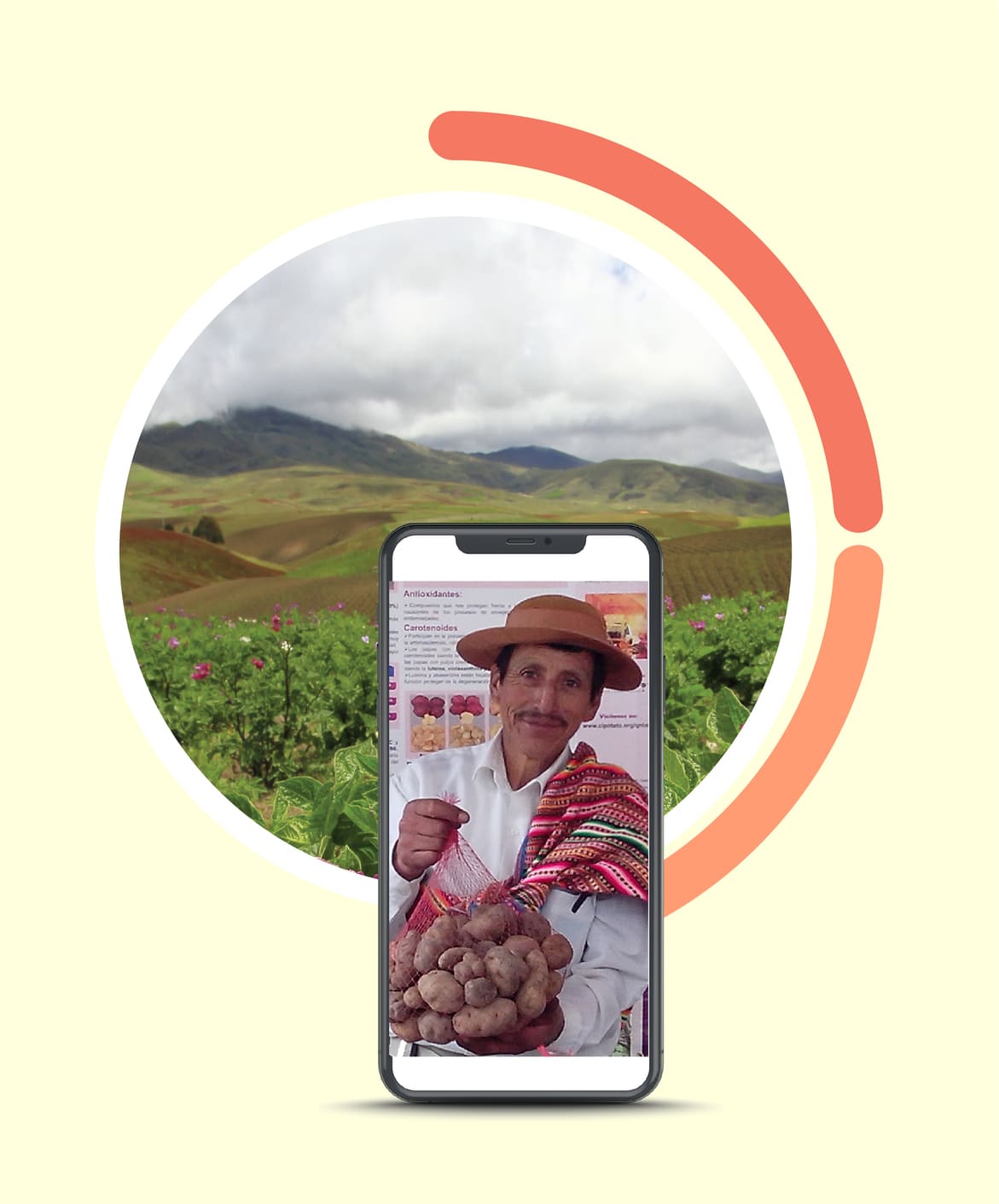 Agricultor con celular